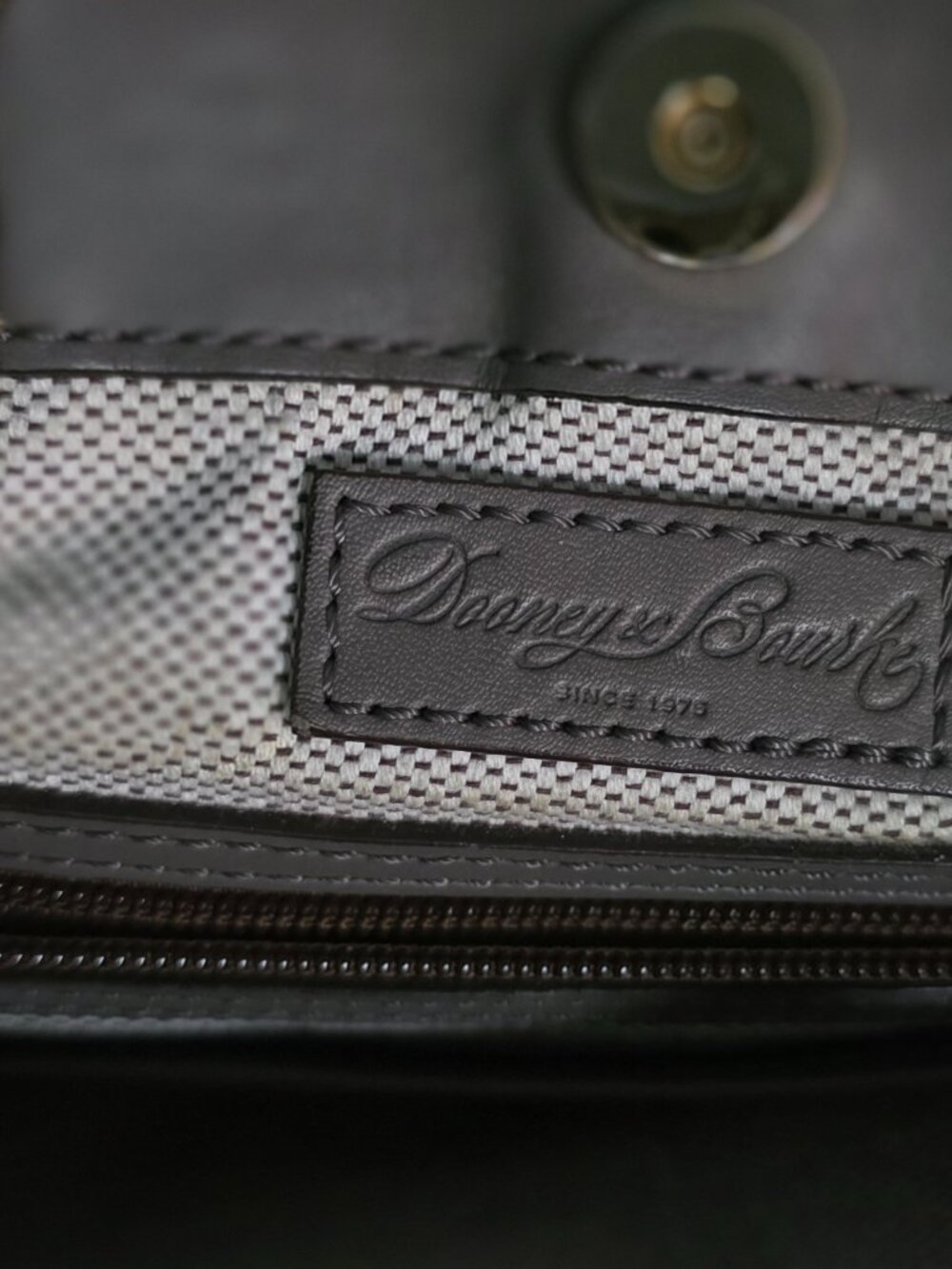 Dooney & Bourke Large Barlow Satchel in Taupe - Picture 8 of 9